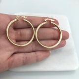 18K Gold Layered 35 mm Hoops 21.0901