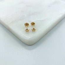 Load image into Gallery viewer, 18K Gold Layered Star Design Stud Plugs Kids Earrings 21.0924
