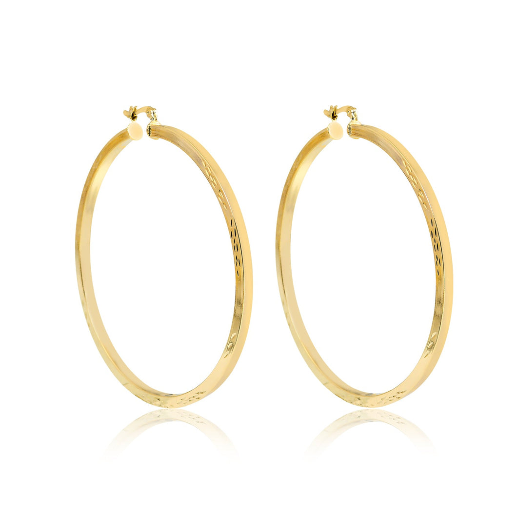 18K Gold Layered Hoops 21.1120