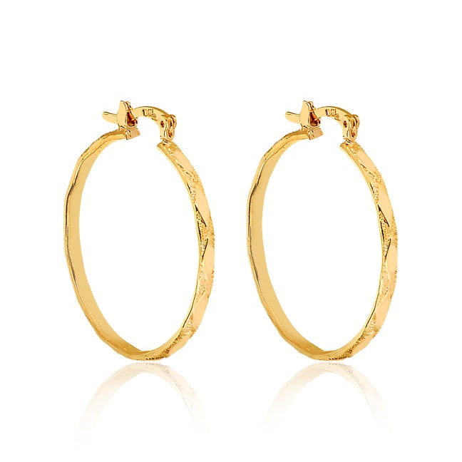 18K Gold Layered Hoops 21.1126
