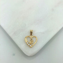 Load image into Gallery viewer, 18K Gold Layered CZ Cutout Heart Design Quinceañera 15 Años Pendant 31.0006/1
