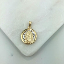 Load image into Gallery viewer, 18K Gold Layered Two Tone Our Lady of Players Religious Pendant 31.0009
