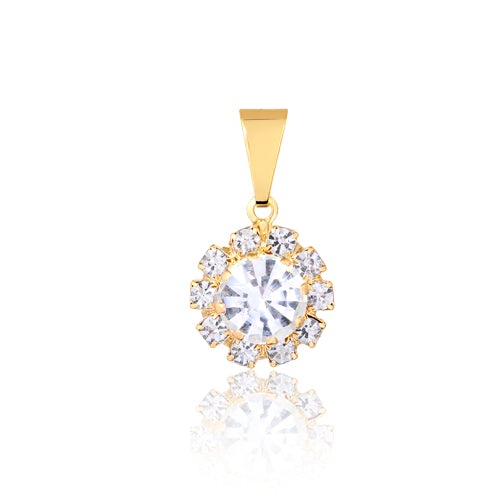 18K Gold Layered White & Multi-Color Cubic Zirconia Charm (More Colors) 31.0018/1/2/3/4/5/6/7/9