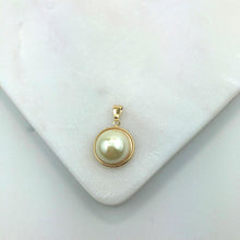 Load image into Gallery viewer, 18K Gold Layered 14 mm Half Pearl Pendant 31.0028/92
