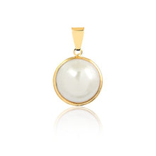 Load image into Gallery viewer, 18K Gold Layered 14 mm Half Pearl Pendant 31.0028/92
