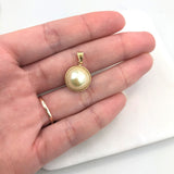 18K Gold Layered 14 mm Half Pearl Pendant 31.0028/92