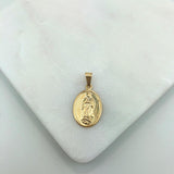 18K Gold Layered 21 mm Our Lady of Guadalupe Medal Pendant 31.0044