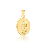 18K Gold Layered 21 mm Our Lady of Guadalupe Medal Pendant 31.0044