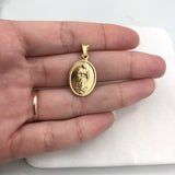 18K Gold Layered 21 mm Our Lady of Guadalupe Medal Pendant 31.0044