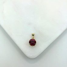 Load image into Gallery viewer, 18K Gold Layered Red Rhinestone Pendant 31.0047/3

