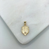 18K Gold Layered 17mm Our Lady of Guadalupe Medal Pendant 31.0049