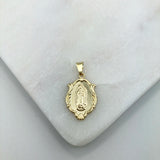 18K Gold Layered 23mm Our Lady of Guadalupe Medal Pendant 31.0050