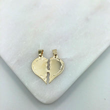 Load image into Gallery viewer, 18K Gold Layered Double Pendant Heart Shape Cut In Two Half 31.0078
