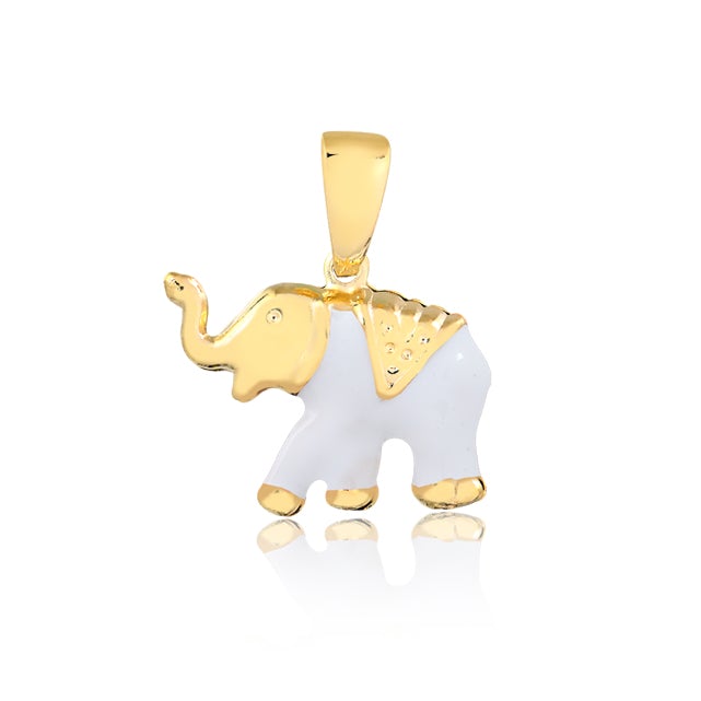 18K Gold Layered Enamel Elephant Figure Pendant 31.0080/1/2/3