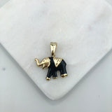 18K Gold Layered Enamel Elephant Figure Pendant 31.0080/1/2/3