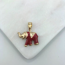 Load image into Gallery viewer, 18K Gold Layered Enamel Elephant Figure Pendant 31.0080/1/2/3
