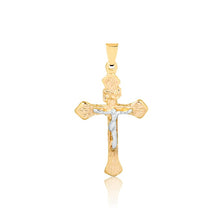 Load image into Gallery viewer, 18K Gold Layered Two Tone Jesus Cross Pendant 31.0102
