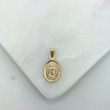 18K Gold Layered 25mm Our Lady of Guadalupe Oval Medal Pendant 31.0109