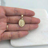 18K Gold Layered 25mm Our Lady of Guadalupe Oval Medal Pendant 31.0109