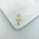 18K Gold Layered 22mm Jesus Cross Pendant 31.0111