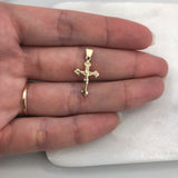 18K Gold Layered 22mm Jesus Cross Pendant 31.0111