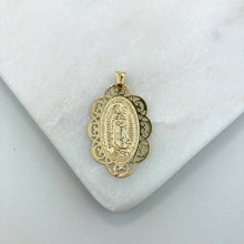 Load image into Gallery viewer, 18K Gold Layered Cut Out Design Our Lady of Guadalupe Medal Pendant 31.0119
