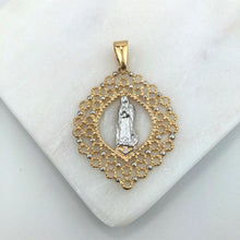 Load image into Gallery viewer, 18K Gold Layered Two-Tone Cut Out Design Our Lady of Guadalupe Pendant 31.0131
