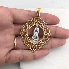 Load image into Gallery viewer, 18K Gold Layered Two-Tone Cut Out Design Our Lady of Guadalupe Pendant 31.0131
