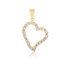 Load image into Gallery viewer, 18K Gold Layered Clear Cubic Zirconia Heart Shape Design Pendant 31.0202

