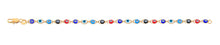 Load image into Gallery viewer, 18K Gold Layered Greek Eye Multicolor Bracelet 71.0107/17-7.5
